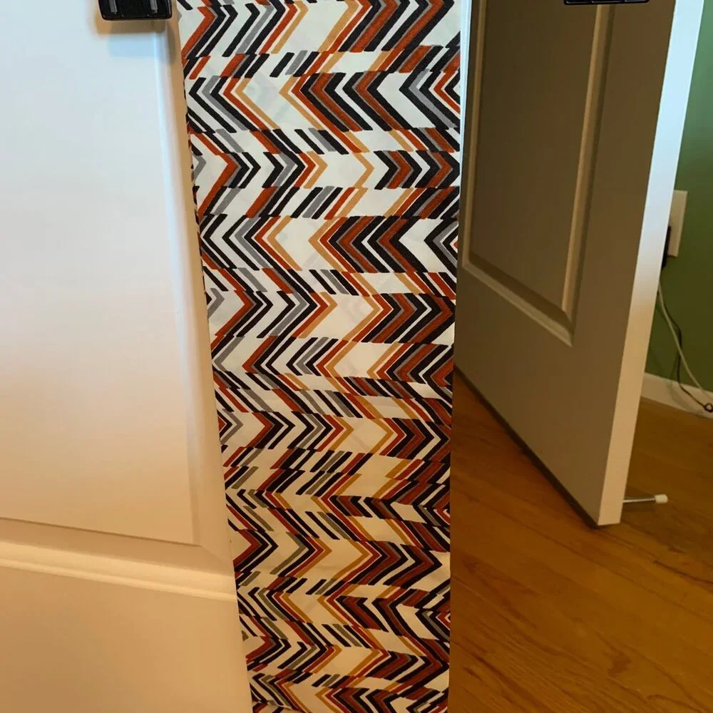 VTG Rectangular Fashion Scarf EUC Multicolor Chevron 60s 70s Retro Look